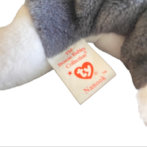 Ty Beanie Babies Nanook the Husky  Rare Retired, Birthday November 21, 1996 - Picture 3 of 5